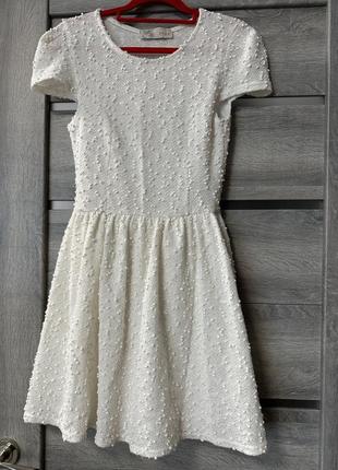 Платье белое мини1 фото