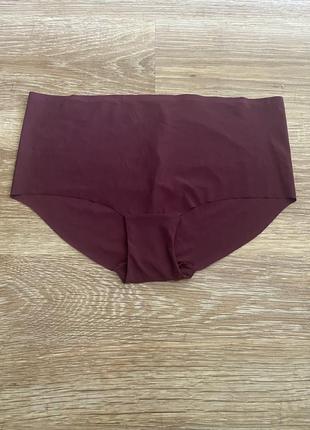 Шикарні, базові, безшовні, трусики, бордового кольору, від бренду: m&s 👌