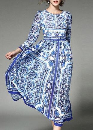 Довга сукня в стилі керамічної плитки