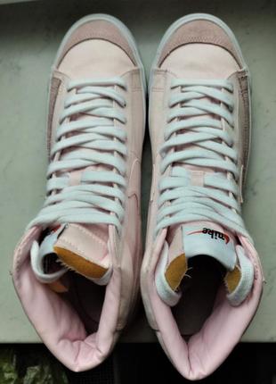 Кеди високі nike blazer mid 77 vintage pink foam оригінал6 фото