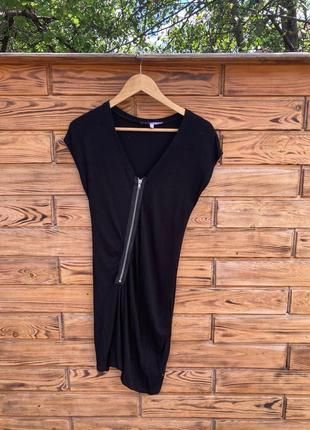 Женское черное стильное платье 44 размер1 фото