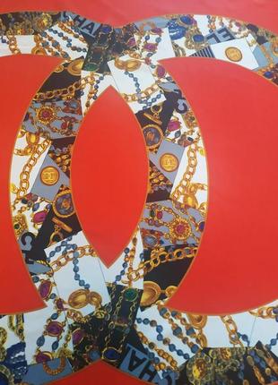 Шовкова хустка з логотипом " шанель"