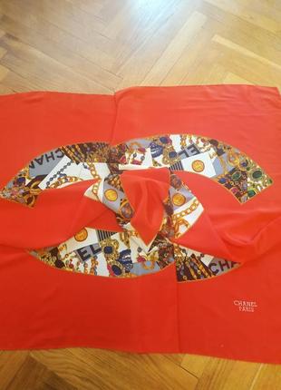 Шелковый платок с логотипом "шинель"4 фото