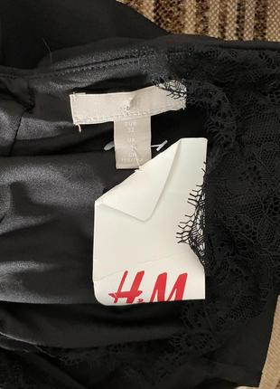 Топ h&m черный с кружевом на спине размер 326 фото