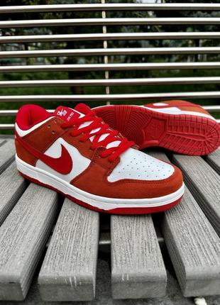 Кроссовки nike sb dunk (white / orange)