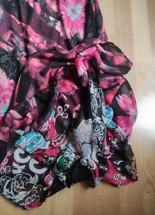 Длинное платье сарафан макси в пол с цветочным принтом.5 фото