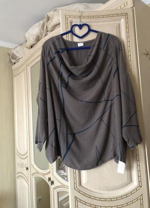 Стильная блузка блуза туника из шелковой ткани - лиосцел тенсель, poetry8 фото