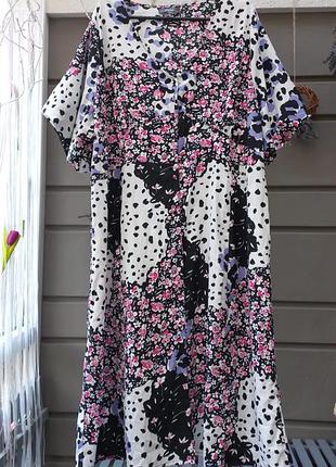 Сукня плаття великого розміру принт узор