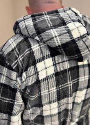 Стильный мужской махровый халат r с удобным капюшоном4 фото
