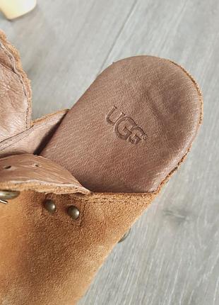 Сабо ugg оригінал коричневі замша/шкіра,37 р2 фото