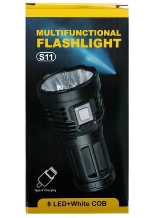 Ліхтарик ручний світлодіодний x-balog bl-s11 чорний10 фото