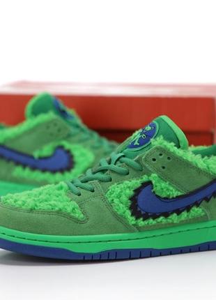 Кроссовки nike sb dunk low x grateful dead bears green кроссовки5 фото