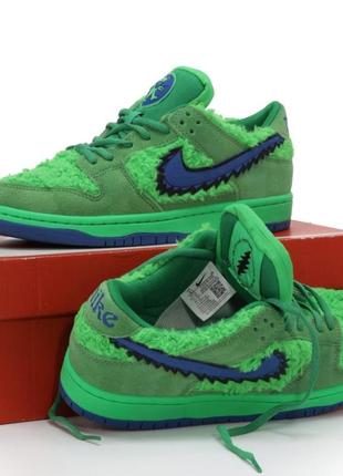 Кроссовки nike sb dunk low x grateful dead bears green кроссовки