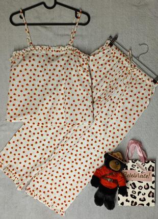 Женская натуральная пижама, домашний костюм asos размер s 8 (евр.36 )