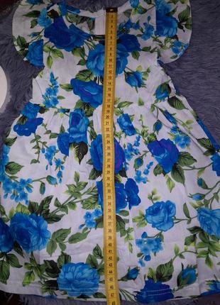 Сукня для дівчинкі сині квіти2 фото