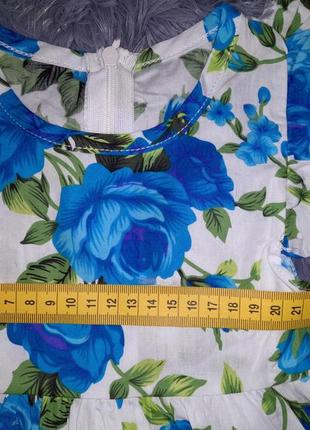 Сукня для дівчинкі сині квіти3 фото