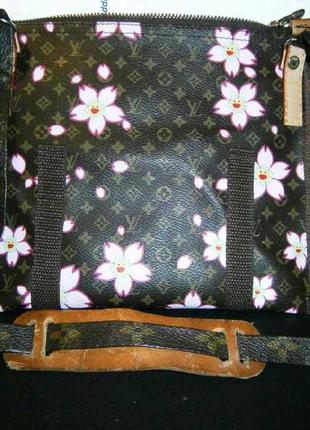 Дружин. сумка через плече monogram cherry blossom sholder bag hand made