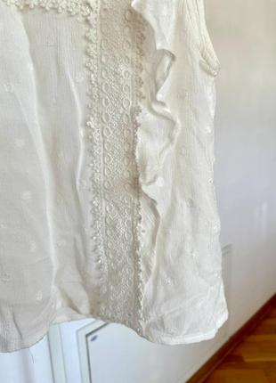 Жіноча блуза stradivarius в білому кольорі топ літній топ5 фото