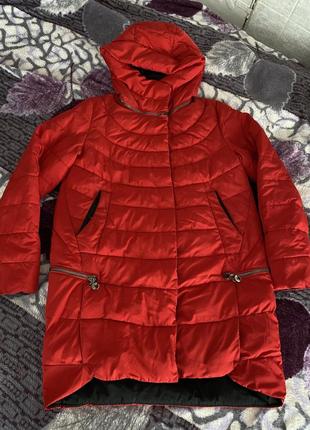 Куртка зимняя женская красная l
