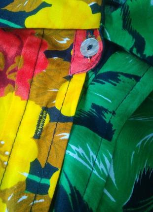 Різнокольорова яскрава сорочка з квітковим принтом zara9 фото