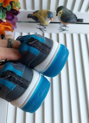 Кросівки сірі блакитні для хлопчика світна підошва george устілка 18.5 см8 фото