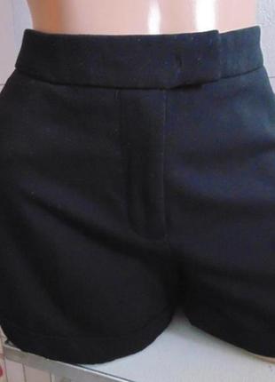 Мегакруті шорти h&m чорні класичні з кишенями висока посадка1 фото