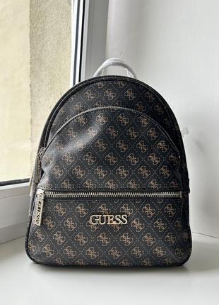 Рюкзак guess manhattan коричневий з лого2 фото