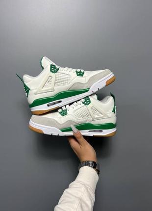 Мужские кроссовки nike sb x air jordan 4 'pine green'#найк