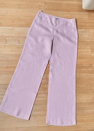 Нежно-розовые, широкие брюки