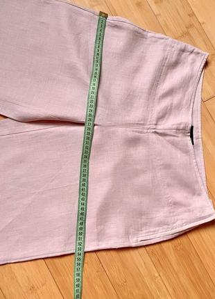 Нежно-розовые, широкие брюки6 фото