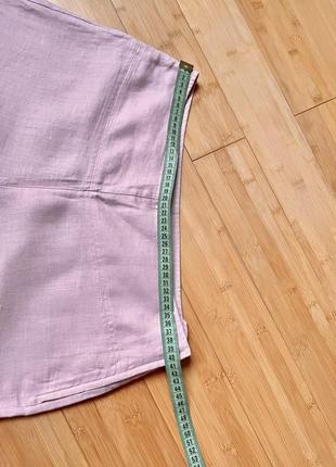 Нежно-розовые, широкие брюки5 фото