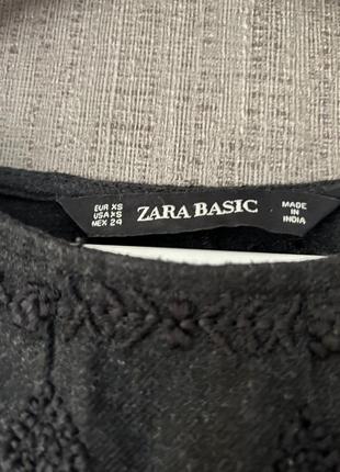 Zara хлопковое платье с вышивкой перфорация3 фото