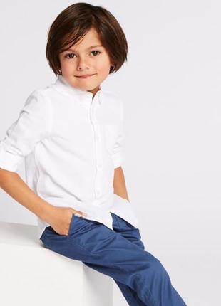 Белая стильная рубашка m & s 13-14 лет