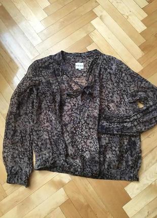 Блузка прозрачная 100% шелк от reiss пог 52 см