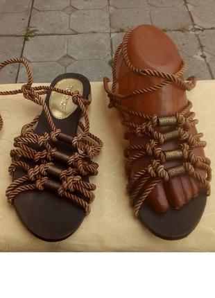 🌟 стильные сандалии босоножки на завязках от бренда topshop, р.37 код s3726