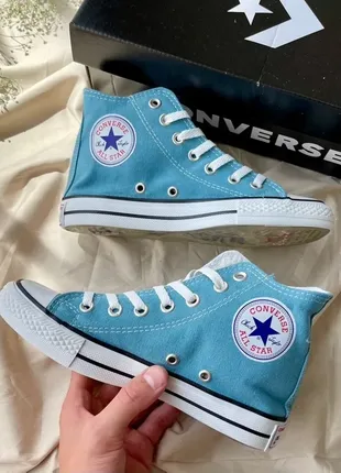 Кеди, кросівки chuck taylor all star hi ‘blue’1 фото