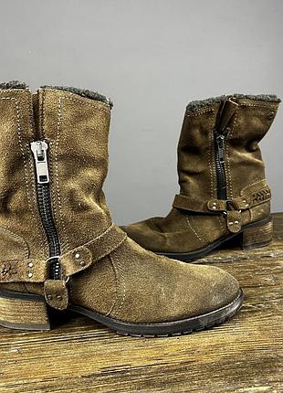 Сапожки шкіряні spm boots, утеплені, розмір 40 (26 см), відмінний стан