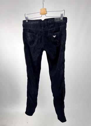 Джинси велюрові armani jeans, чорні, якість, розмір w30 (l), відмінний стан