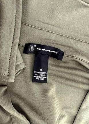 Сукня легка inc international concept, легка, колір хакі, розмір м, відмінний стан8 фото