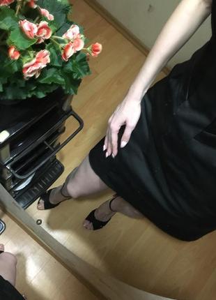♣️маленькое чёрное платье f&f/платье с сеточкой/чёрное короткое платье/платье под атлас♣️4 фото