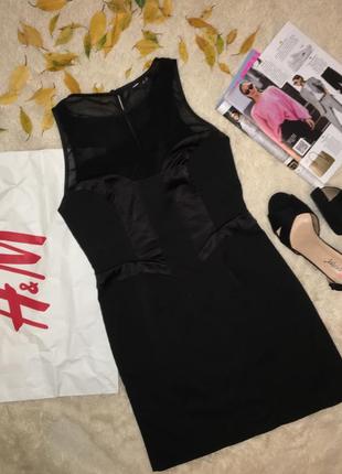 ♣️маленькое чёрное платье f&f/платье с сеточкой/чёрное короткое платье/платье под атлас♣️5 фото