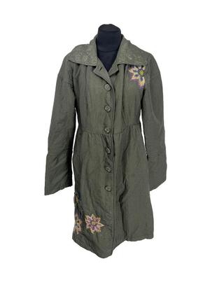 Куртка плащ culture, фірмова, темно зелена, демісезон, розмір м (40), відмінний стан1 фото