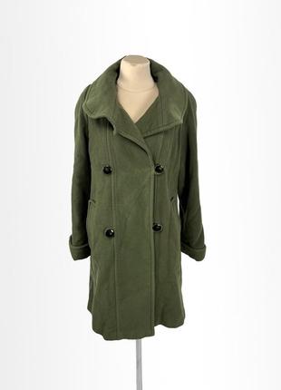 Пальто стильне dmols, зелене, демісезонне, розмір м (48), дуже хороший стан
