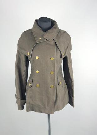 Куртка dahlia, коричнева, в мілітарі стилі, розмір s, відмінний стан