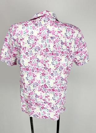 Блузка легка m&s classic, з квітковим принтом, розмір 12 (м), як нова2 фото