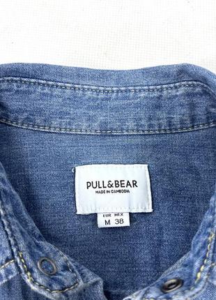 Сорочка джинсова pull&bear, фірмова, на кнопках, розмір 38 (m) відмінний стан8 фото