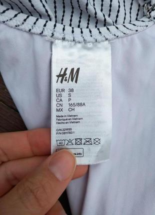 6-8 h&m восхитительный стильный цельный слитный купальник в рубчик с чашками на а-в, анти хлор10 фото