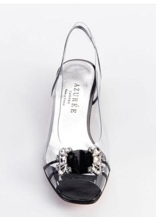Шикарные босоножки французского бренда azuree, модель cristal с камнями swarovski, оригинал4 фото