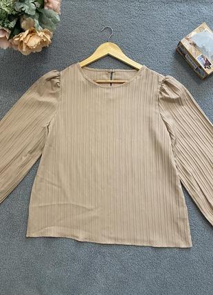 Блуза прямого кроя цвета мокко1 фото