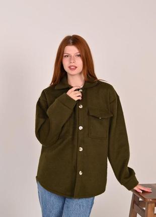 Теплая рубашка пальто в цветах7 фото